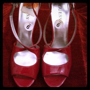 Guess Red Platform Shoes